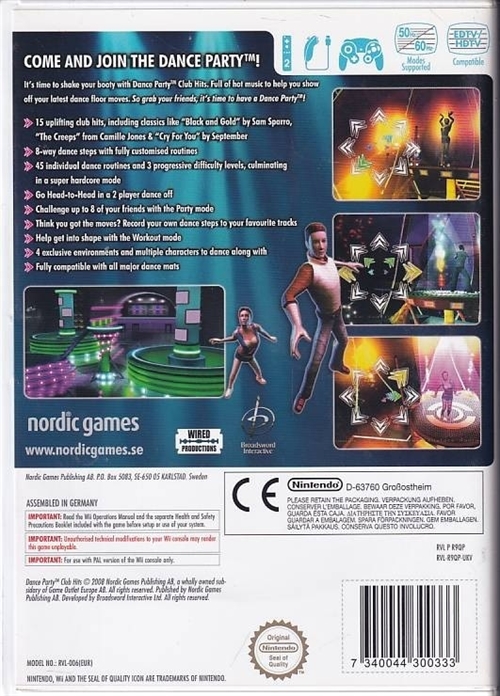 Dance Party Club Hits - Nintendo Wii (B Grade) (Genbrug)
